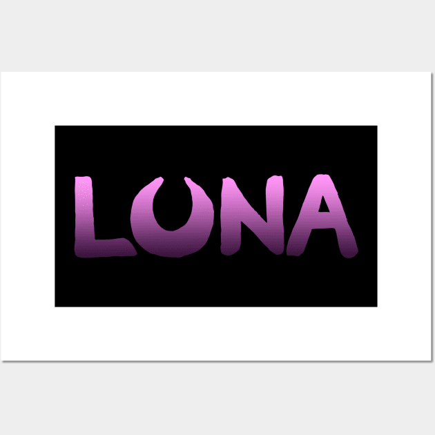 Luna Name. Wall Art by hybridgothica